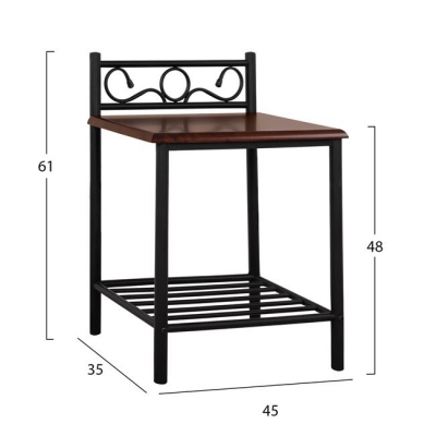 ΚΟΜΟΔΙΝΟ SUZIE HM388 ΑΠΟ ΜΕΤΑΛΛΟ ΚΑΙ ΞΥΛΟ 45x35x48-61Y εκ. ΚΟΜΟΔΙΝΟ SUZIE HM388 ΑΠΟ ΜΕΤΑΛΛΟ ΚΑΙ ΞΥΛΟ 45x35x48-61Y εκ.