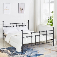 ΚΡΕΒΑΤΙ ΜΕΤΑΛΛΙΚΟ KAMIL 150x200 εκ. ΜΑΥΡΟ ΧΡΩΜΑ HM575.01