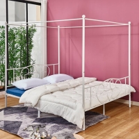 ΚΡΕΒΑΤΙ ΜΕΤΑΛΛΙΚΟ LALITA ΜΕ ΟΥΡΑΝΟ ΓΙΑ ΣΤΡΩΜΑ 160x200 εκ., ΛΕΥΚΟ, HM573.02 ΚΡΕΒΑΤΙ ΜΕΤΑΛΛΙΚΟ LALITA ΜΕ ΟΥΡΑΝΟ ΓΙΑ ΣΤΡΩΜΑ 160x200 εκ., ΛΕΥΚΟ, HM573.02