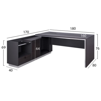 ΓΡΑΦΕΙΟ ΕΠΑΓΓΕΛΜΑΤΙΚΟ ΑΡΙΣΤΕΡΗ ΓΩΝΙΑ ROSEWOOD HM2086L 180X170X76Υ εκ. ΓΡΑΦΕΙΟ ΕΠΑΓΓΕΛΜΑΤΙΚΟ ΑΡΙΣΤΕΡΗ ΓΩΝΙΑ ROSEWOOD HM2086L 180X170X76Υ εκ.