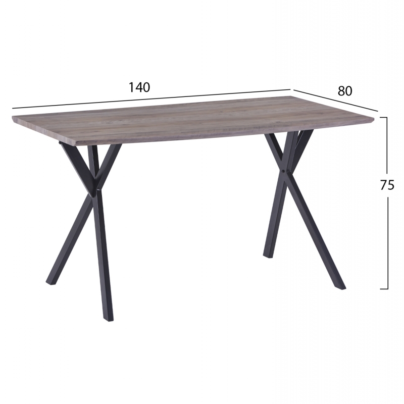 ΤΡΑΠΕΖΙ ALARICK ΜΕ MDF ΕΠΙΦΑΝΕΙΑ OLD BEECH & ΜΕΤΑΛΛΙΚΑ ΠΟΔΙΑ HM8550.02 140X80X75Υεκ. ΤΡΑΠΕΖΙ ALARICK ΜΕ MDF ΕΠΙΦΑΝΕΙΑ OLD BEECH & ΜΕΤΑΛΛΙΚΑ ΠΟΔΙΑ HM8550.02 140X80X75Υεκ.