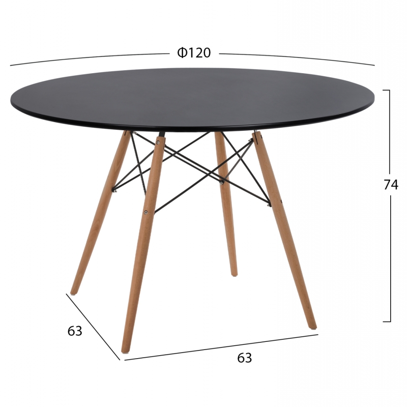 ΤΡΑΠΕΖΙ MINIMAL ΣΤΡΟΓΓΥΛΟ HM8454.02 MDF ΣΕ ΜΑΥΡΟ-ΠΟΔΙΑ ΟΞΙΑΣ ΣΕ ΦΥΣΙΚΟ Φ120Χ74Υεκ. ΤΡΑΠΕΖΙ MINIMAL ΣΤΡΟΓΓΥΛΟ HM8454.02 MDF ΣΕ ΜΑΥΡΟ-ΠΟΔΙΑ ΟΞΙΑΣ ΣΕ ΦΥΣΙΚΟ Φ120Χ74Υεκ.