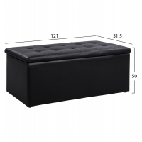 ΣΚΑΜΠΟ PU ΜΕ ΑΠΟΘΗΚΕΥΤΙΚΟ ΧΩΡΟ TRISCUBE ΜΑΥΡΟ HM223.01 121x51.5x50Υ εκ. ΣΚΑΜΠΟ PU ΜΕ ΑΠΟΘΗΚΕΥΤΙΚΟ ΧΩΡΟ TRISCUBE ΜΑΥΡΟ HM223.01 121x51.5x50Υ εκ.