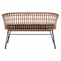 ΠΑΓΚΑΚΙ ΜΕΤΑΛΛΙΚΟ ALLEGRA HM5692 ΜΕ WICKER ΜΑΥΡΟ-ΜΠΕΖ 124x57x77Υ εκ. ΠΑΓΚΑΚΙ ΜΕΤΑΛΛΙΚΟ ALLEGRA HM5692 ΜΕ WICKER ΜΑΥΡΟ-ΜΠΕΖ 124x57x77Υ εκ.