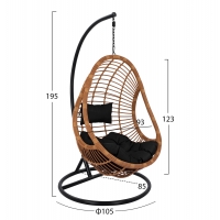 ΚΡΕΜΑΣΤΗ ΠΟΛΥΘΡΟΝΑ ΦΩΛΙΑ CALLIE HM5541.04 ΜΕ ΜΠΕΖ WICKER & ΜΑΥΡΑ ΜΑΞΙΛΑΡΙΑ Φ105Χ195Υ εκ. ΚΡΕΜΑΣΤΗ ΠΟΛΥΘΡΟΝΑ ΦΩΛΙΑ CALLIE HM5541.04 ΜΕ ΜΠΕΖ WICKER & ΜΑΥΡΑ ΜΑΞΙΛΑΡΙΑ Φ105Χ195Υ εκ.