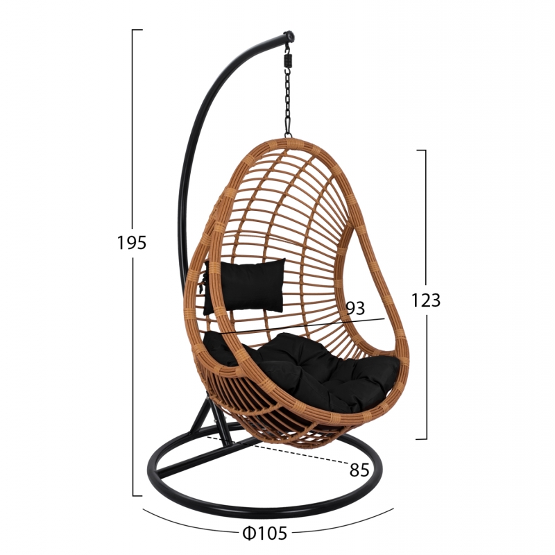 ΚΡΕΜΑΣΤΗ ΠΟΛΥΘΡΟΝΑ ΦΩΛΙΑ CALLIE HM5541.04 ΜΕ ΜΠΕΖ WICKER & ΜΑΥΡΑ ΜΑΞΙΛΑΡΙΑ Φ105Χ195Υ εκ. ΚΡΕΜΑΣΤΗ ΠΟΛΥΘΡΟΝΑ ΦΩΛΙΑ CALLIE HM5541.04 ΜΕ ΜΠΕΖ WICKER & ΜΑΥΡΑ ΜΑΞΙΛΑΡΙΑ Φ105Χ195Υ εκ.