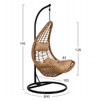 ΚΡΕΜΑΣΤΗ ΦΩΛΙΑ LUCIA HM5676.01 ΜΕ WICKER&ΜΑΞΙΛΑΡΙΑ ΜΠΕΖ-ΜΑΥΡΟ ΜΕΤΑΛΛΟ Φ95Χ195Υεκ. ΚΡΕΜΑΣΤΗ ΦΩΛΙΑ LUCIA HM5676.01 ΜΕ WICKER&ΜΑΞΙΛΑΡΙΑ ΜΠΕΖ-ΜΑΥΡΟ ΜΕΤΑΛΛΟ Φ95Χ195Υεκ.