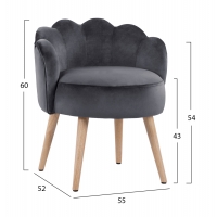 ΣΚΑΜΠΟ ΜΕ ΠΛΑΤΗ ELISE HM8628.01 ΑΠΟ ΓΚΡΙ ΒΕΛΟΥΔΟ 55x52x60Υ εκ. ΣΚΑΜΠΟ ΜΕ ΠΛΑΤΗ ELISE HM8628.01 ΑΠΟ ΓΚΡΙ ΒΕΛΟΥΔΟ 55x52x60Υ εκ.