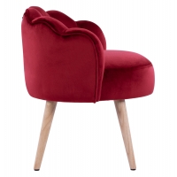 ΣΚΑΜΠΟ ΜΕ ΠΛΑΤΗ ELISE HM8628.06 ΑΠΟ ΚΟΚΚΙΝΟ ΒΕΛΟΥΔΟ 55x52x60Υ εκ.
