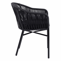 ΠΟΛΥΘΡΟΝΑ ΑΛΟΥΜΙΝΙΟΥ RAFAEL HM5698.02 ΜΑΥΡΗ & ΜΕ ΜΑΥΡΟ WICKER 57x58x77Υ εκ.