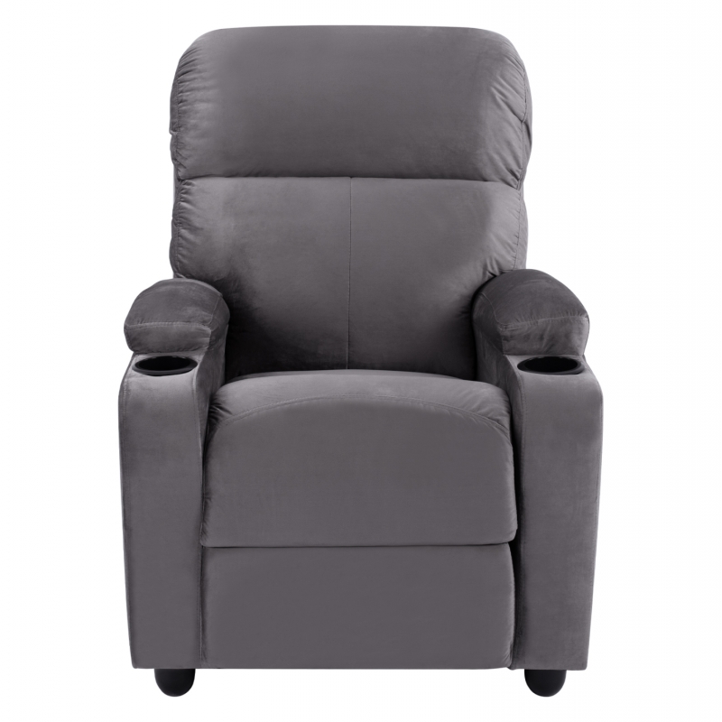 ΠΟΛΥΘΡΟΝΑ ΓΚΡΙ ΒΕΛΟΥΔΟ RELAX ΜΕ ΜΗΧΑΝΙΣΜΟ HM0122.10 80x92x102Υ εκ.