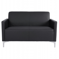 ΚΑΝΑΠΕΣ 2ΘΕΣΙΟΣ NELLIE HM3159.21 ΜΕ ΜΑΥΡΟ PU 113x71x71Υ εκ.