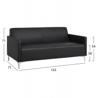 ΚΑΝΑΠΕΣ 3ΘΕΣΙΟΣ NELLIE HM3159.31 ΜΕ ΜΑΥΡΟ PU 163x71x71Υ εκ. ΚΑΝΑΠΕΣ 3ΘΕΣΙΟΣ NELLIE HM3159.31 ΜΕ ΜΑΥΡΟ PU 163x71x71Υ εκ.