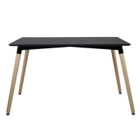 ΤΡΑΠΕΖΙ HM8697.02 MINIMAL, μαύρο MDF, ξύλινα πόδια οξιά, 160Χ90X74Υεκ. ΤΡΑΠΕΖΙ HM8697.02 MINIMAL, μαύρο MDF, ξύλινα πόδια οξιά, 160Χ90X74Υεκ.