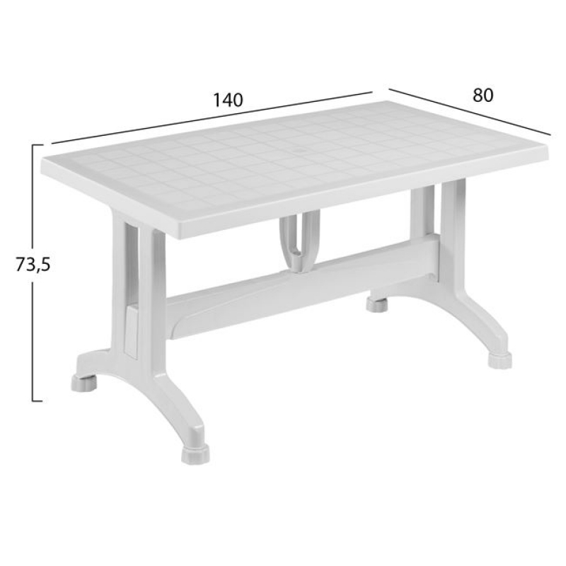 ΤΡΑΠΕΖΙ ΠΟΛΥΠΡΟΠΥΛΕΝΙΟΥ CORNWALL HM5738.01 ΛΕΥΚΟ 140X80X73.5Yεκ. ΤΡΑΠΕΖΙ ΠΟΛΥΠΡΟΠΥΛΕΝΙΟΥ CORNWALL HM5738.01 ΛΕΥΚΟ 140X80X73.5Yεκ.