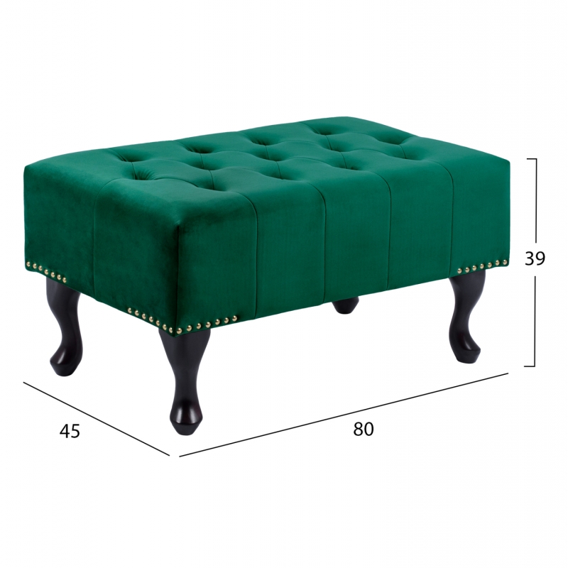 ΤΑΜΠΟΥΡΕ T.CHESTERFIELD EMMA HM226.03 ΚΥΠΑΡΙΣΣΙ ΒΕΛΟΥΔΟ-ΜΑΥΡΑ ΠΟΔΙΑ 80x45x40Υεκ ΤΑΜΠΟΥΡΕ T.CHESTERFIELD EMMA HM226.03 ΚΥΠΑΡΙΣΣΙ ΒΕΛΟΥΔΟ-ΜΑΥΡΑ ΠΟΔΙΑ 80x45x40Υεκ