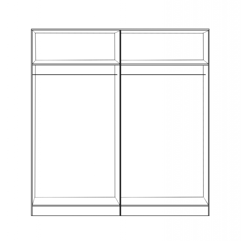 ΣΕΤ 2 ΤΜΧ ΝΤΟΥΛΑΠΑ 4ΦΥΛΛΗ ZEBRANO 160X42X181 HM11350.01