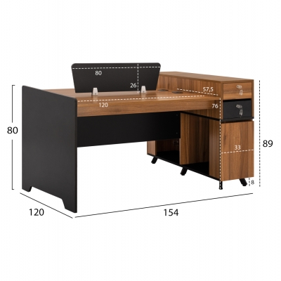 ΕΠΑΓΓΕΛΜΑΤΙΚΟΣ ΣΤΑΘΜΟΣ ΕΡΓΑΣΙΑΣ 2 ΑΤΟΜΩΝ SUPREME HM2374 154X120X89Υ εκ. ΕΠΑΓΓΕΛΜΑΤΙΚΟΣ ΣΤΑΘΜΟΣ ΕΡΓΑΣΙΑΣ 2 ΑΤΟΜΩΝ SUPREME HM2374 154X120X89Υ εκ.