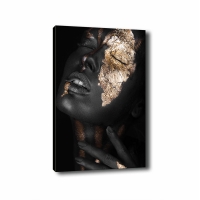 ΠΙΝΑΚΑΣ ΚΑΜΒΑΣ DARK SKINNED GIRL WITH GOLD MAKEUP HM7196.01 50X3X70 εκ. ΠΙΝΑΚΑΣ ΚΑΜΒΑΣ DARK SKINNED GIRL WITH GOLD MAKEUP HM7196.01 50X3X70 εκ.