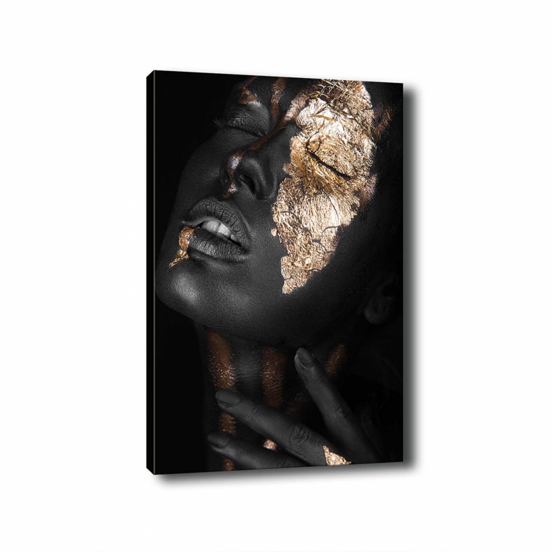 ΠΙΝΑΚΑΣ ΚΑΜΒΑΣ DARK SKINNED GIRL WITH GOLD MAKEUP HM7196.01 50X3X70 εκ. ΠΙΝΑΚΑΣ ΚΑΜΒΑΣ DARK SKINNED GIRL WITH GOLD MAKEUP HM7196.01 50X3X70 εκ.