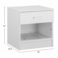 ΚΟΜΟΔΙΝΟ ΜΕ 1 ΣΥΡΤΑΡΙ LANEY ΛΕΥΚΟ HM2345.05 45x35,5x47 εκ. ΚΟΜΟΔΙΝΟ ΜΕ 1 ΣΥΡΤΑΡΙ LANEY ΛΕΥΚΟ HM2345.05 45x35,5x47 εκ.