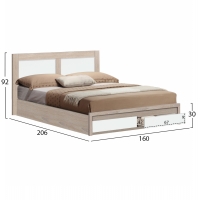 ΚΡΕΒΑΤΙ CAPRI HM312.06 ΜΕ 2 ΣΥΡΤΑΡΙΑ SONAMA ΛΕΥΚΟ ΓΙΑ ΣΤΡΩΜΑ 150x200 εκ.