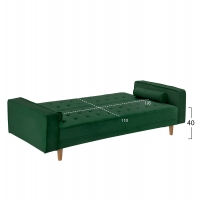 ΚΑΝΑΠΕΣ ΚΡΕΒΑΤΙ SALVADOR HM3150.13 ΒΕΛΟΥΔΟ ΚΥΠΑΡΙΣΣΙ 223X90X80Y εκ.