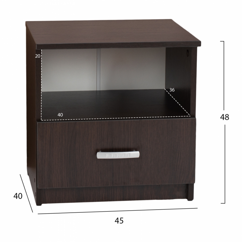 ΚΟΜΟΔΙΝΟ ΜΕ ΣΥΡΤΑΡΙ ADLER WENGE HM2431.02 45X40X48Yεκ. ΚΟΜΟΔΙΝΟ ΜΕ ΣΥΡΤΑΡΙ ADLER WENGE HM2431.02 45X40X48Yεκ.