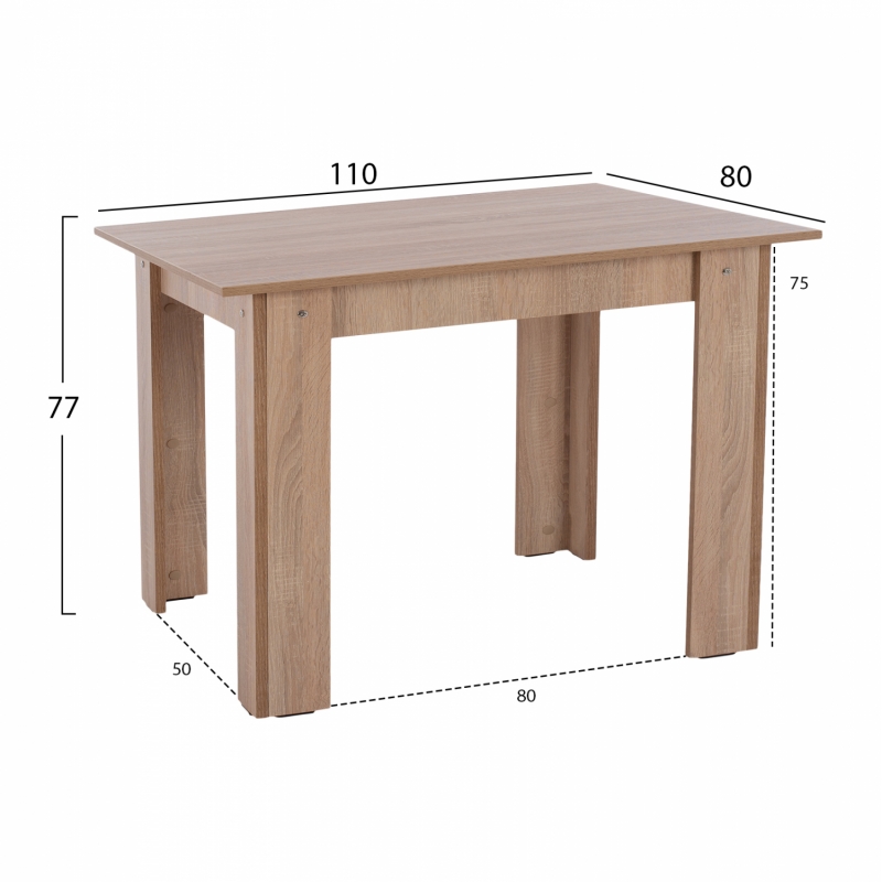ΤΡΑΠΕΖΙ ΚΟΥΖΙΝΑΣ HM2428.01 KELVIN SONOMA OAK 110x80x77Υεκ. ΤΡΑΠΕΖΙ ΚΟΥΖΙΝΑΣ HM2428.01 KELVIN SONOMA OAK 110x80x77Υεκ.