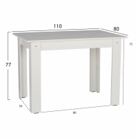 ΤΡΑΠΕΖΙ ΚΟΥΖΙΝΑΣ 110x80x77Υεκ. ΛΕΥΚΟ HM2428.03 ΤΡΑΠΕΖΙ ΚΟΥΖΙΝΑΣ 110x80x77Υεκ. ΛΕΥΚΟ HM2428.03