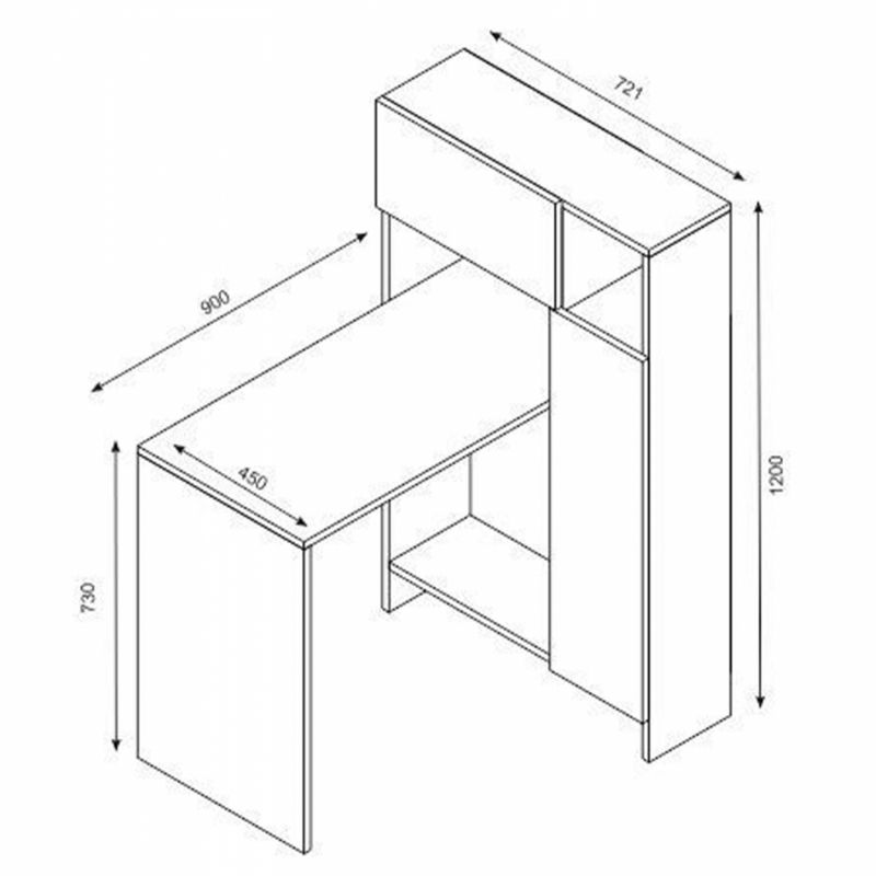 ΓΡΑΦΕΙΟ ΜΕ ΒΙΒΛΙΟΘΗΚΗ ALCOTT HM9087.01 ΛΕΥΚΟ ΚΑΡΥΔΙ 90x72,1x120Y εκ. ΓΡΑΦΕΙΟ ΜΕ ΒΙΒΛΙΟΘΗΚΗ ALCOTT HM9087.01 ΛΕΥΚΟ ΚΑΡΥΔΙ 90x72,1x120Y εκ.