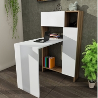 ΓΡΑΦΕΙΟ ΜΕ ΒΙΒΛΙΟΘΗΚΗ ALCOTT HM9087.01 ΛΕΥΚΟ ΚΑΡΥΔΙ 90x72,1x120Y εκ. ΓΡΑΦΕΙΟ ΜΕ ΒΙΒΛΙΟΘΗΚΗ ALCOTT HM9087.01 ΛΕΥΚΟ ΚΑΡΥΔΙ 90x72,1x120Y εκ.