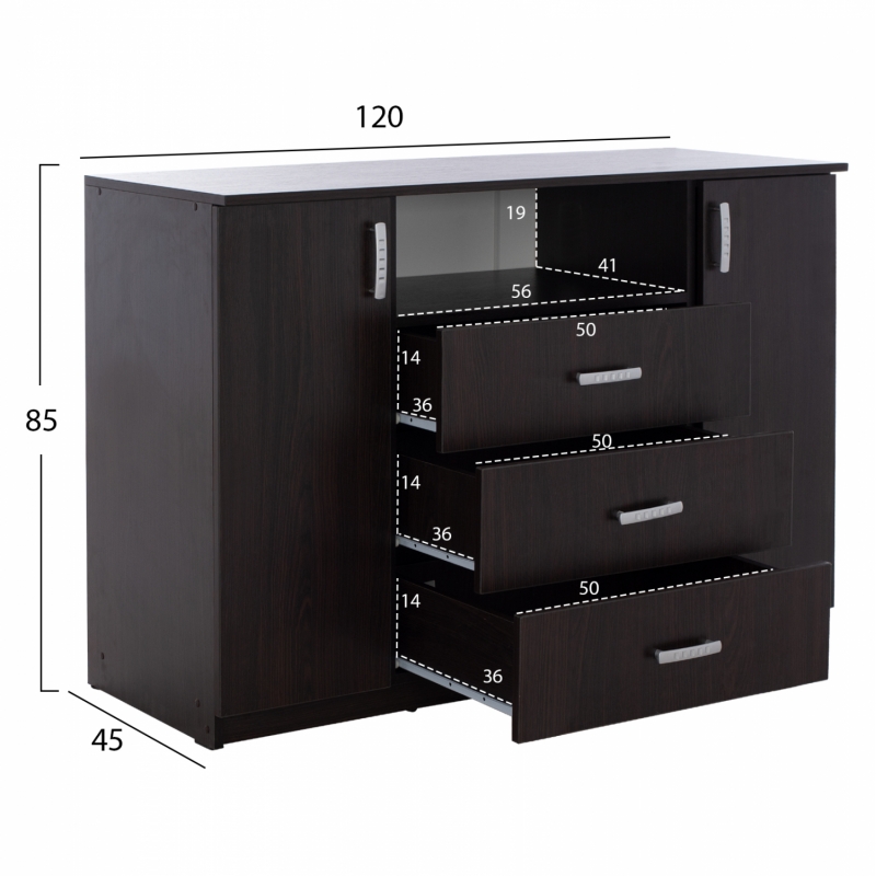 ΜΠΟΥΦΕΣ ΜΕ 2 ΝΤΟΥΛΑΠΙΑ Κ 3 ΣΥΡΤΑΡΙΑ ADLER WENGE HM2430.02 120X45X85Y εκ. ΜΠΟΥΦΕΣ ΜΕ 2 ΝΤΟΥΛΑΠΙΑ Κ 3 ΣΥΡΤΑΡΙΑ ADLER WENGE HM2430.02 120X45X85Y εκ.