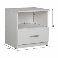 ΚΟΜΟΔΙΝΟ ADLER ΜΕΛΑΜΙΝΗΣ ΛΕΥΚΟ HM2431.03 45x40x48 εκ. ΚΟΜΟΔΙΝΟ ADLER ΜΕΛΑΜΙΝΗΣ ΛΕΥΚΟ HM2431.03 45x40x48 εκ.