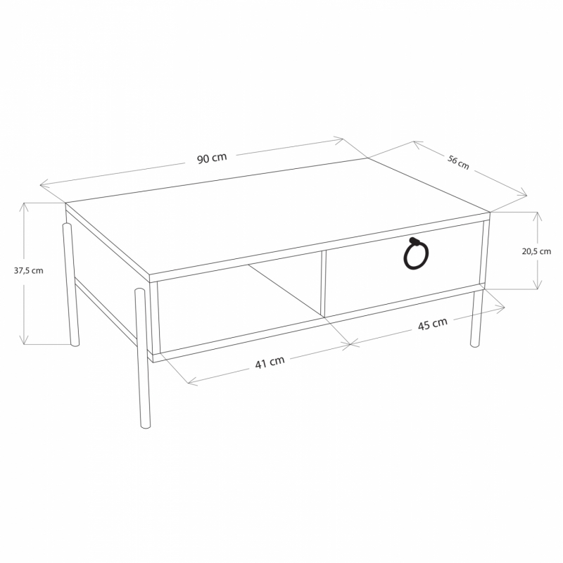 ΤΡΑΠΕΖΙ ΣΑΛΟΝΙΟΥ SONAMA ΛΕΥΚΟ HM9247.01 90x56x37,6 εκ. ΤΡΑΠΕΖΙ ΣΑΛΟΝΙΟΥ SONAMA ΛΕΥΚΟ HM9247.01 90x56x37,6 εκ.