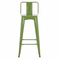 ΣΚΑΜΠΟ BAR ΜΕΤΑΛΛΙΚΟ MELITA ME ΠΛΑΤΗ ΣΕ LIGHT OLIVE GREEN HM8643.13 43Χ43Χ100Yεκ.