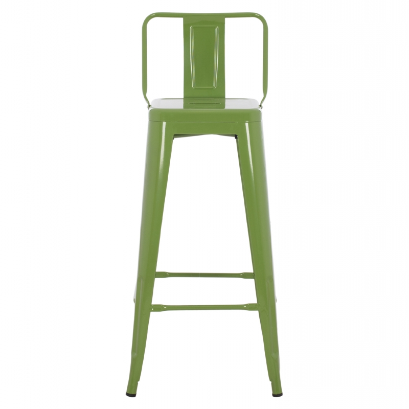 ΣΚΑΜΠΟ BAR ΜΕΤΑΛΛΙΚΟ MELITA ME ΠΛΑΤΗ ΣΕ LIGHT OLIVE GREEN HM8643.13 43Χ43Χ100Yεκ.