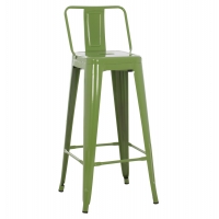 ΣΚΑΜΠΟ BAR ΜΕΤΑΛΛΙΚΟ MELITA ME ΠΛΑΤΗ ΣΕ LIGHT OLIVE GREEN HM8643.13 43Χ43Χ100Yεκ.