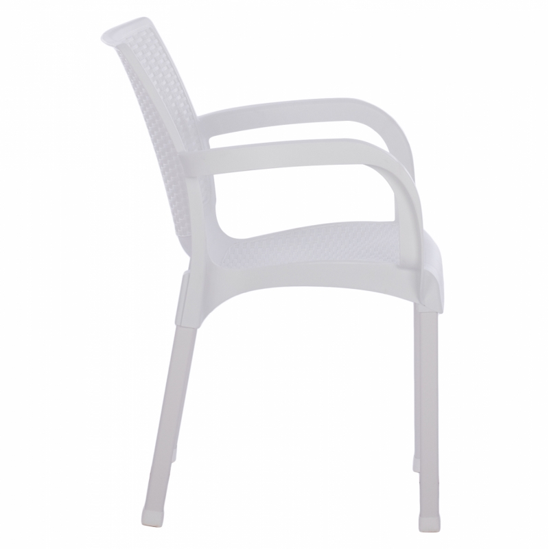 ΠΟΛΥΘΡΟΝΑ ΠΟΛΥΠΡΟΠΥΛΕΝΙΟΥ RATTAN ΠΟΔΙ ALU HM5591.01 ΧΡΩΜΑ ΛΕΥΚΟ 60x60x82 cm ΠΟΛΥΘΡΟΝΑ ΠΟΛΥΠΡΟΠΥΛΕΝΙΟΥ RATTAN ΠΟΔΙ ALU HM5591.01 ΧΡΩΜΑ ΛΕΥΚΟ 60x60x82 cm