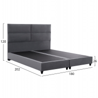 ΚΡΕΒΑΤΙ MILO ΑΠΟ ΓΚΡΙ ΒΕΛΟΥΔΟ HM628.10 ΓΙΑ ΣΤΡΩΜΑ 180x200 εκ. ΚΡΕΒΑΤΙ MILO ΑΠΟ ΓΚΡΙ ΒΕΛΟΥΔΟ HM628.10 ΓΙΑ ΣΤΡΩΜΑ 180x200 εκ.