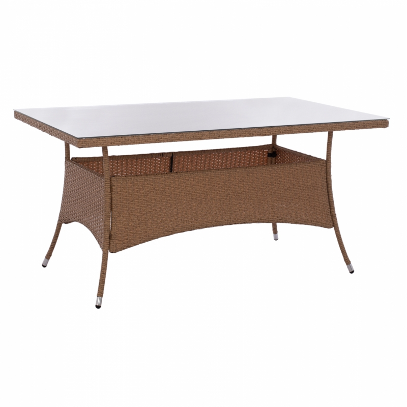 ΤΡΑΠΕΖΙ ΜΕΤΑΛΛΙΚΟ MINSK RATTAN ΜΠΕΖ ΚΑΦΕ HM5507.02 150x90x75 εκ. ΤΡΑΠΕΖΙ ΜΕΤΑΛΛΙΚΟ MINSK RATTAN ΜΠΕΖ ΚΑΦΕ HM5507.02 150x90x75 εκ.