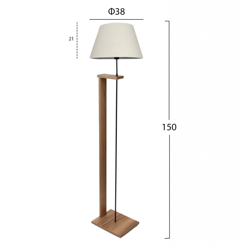 ΦΩΤΙΣΤΙΚΟ ΔΑΠΕΔΟΥ MDF ΚΑΡΥΔΙ ΜΕ ΕΚΡΟΥ HM7609.01 Φ38x150 εκ. ΦΩΤΙΣΤΙΚΟ ΔΑΠΕΔΟΥ MDF ΚΑΡΥΔΙ ΜΕ ΕΚΡΟΥ HM7609.01 Φ38x150 εκ.