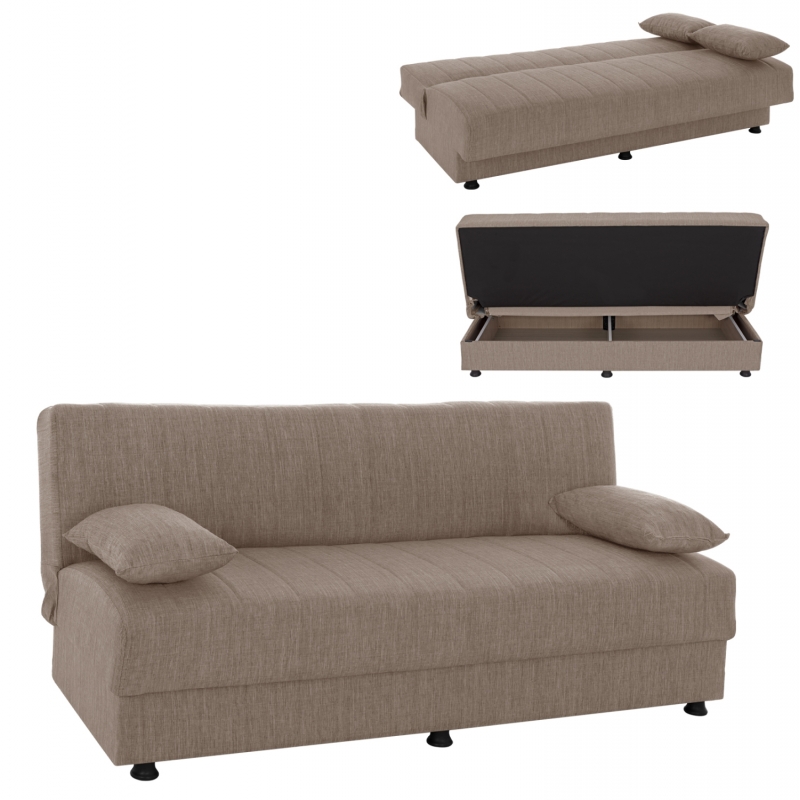 ΚΑΝΑΠΕΣ ΚΡΕΒΑΤΙ ANDRI ΤΡΙΘΕΣΙΟΣ ΜΠΕΖ HM3239.04 180x83x74Υ εκ.