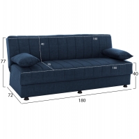 ΚΑΝΑΠΕΣ ΚΡΕΒΑΤΙ ANDRI ΤΡΙΘΕΣΙΟΣ ΜΠΛΕ HM3239.07 180x83x74Y εκ.