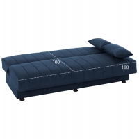 ΚΑΝΑΠΕΣ ΚΡΕΒΑΤΙ ANDRI ΤΡΙΘΕΣΙΟΣ ΜΠΛΕ HM3239.07 180x83x74Y εκ.