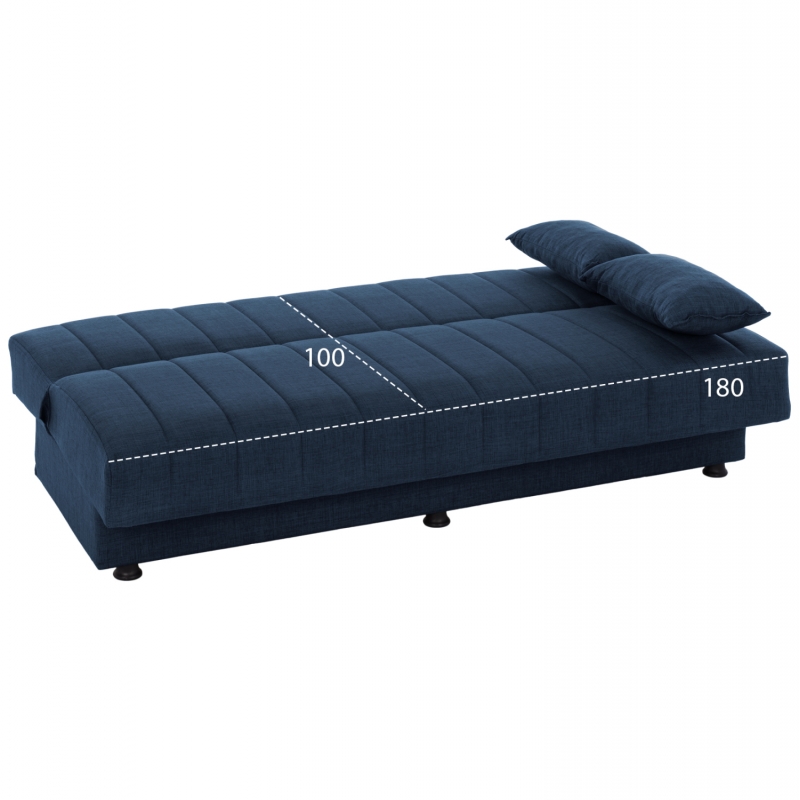 ΚΑΝΑΠΕΣ ΚΡΕΒΑΤΙ ANDRI ΤΡΙΘΕΣΙΟΣ ΜΠΛΕ HM3239.07 180x83x74Y εκ.