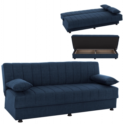 ΚΑΝΑΠΕΣ ΚΡΕΒΑΤΙ ANDRI ΤΡΙΘΕΣΙΟΣ ΜΠΛΕ HM3239.07 180x83x74Y εκ.