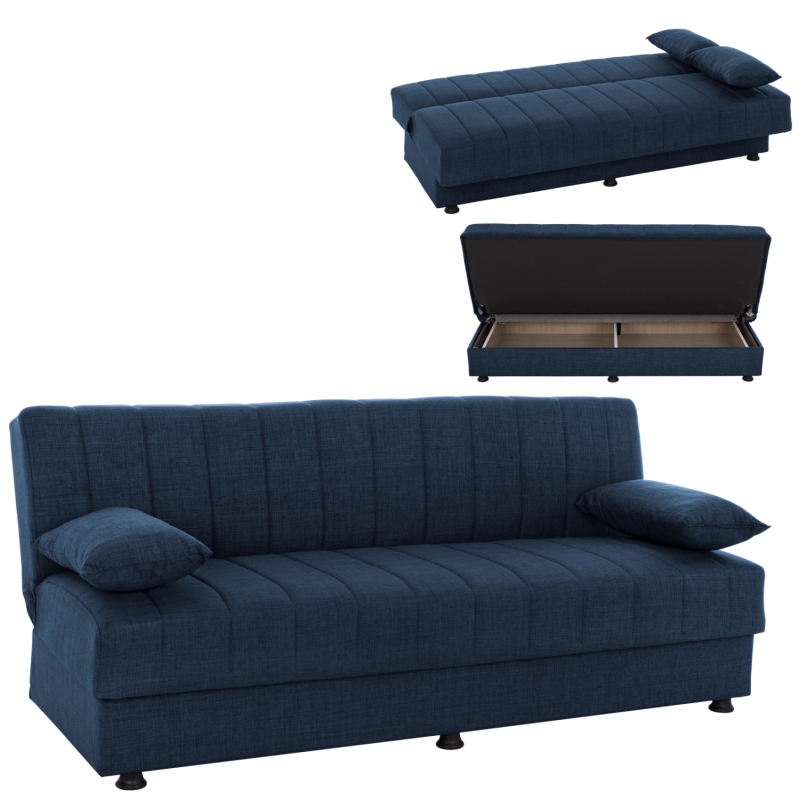 ΚΑΝΑΠΕΣ ΚΡΕΒΑΤΙ ANDRI ΤΡΙΘΕΣΙΟΣ ΜΠΛΕ HM3239.07 180x83x74Y εκ.