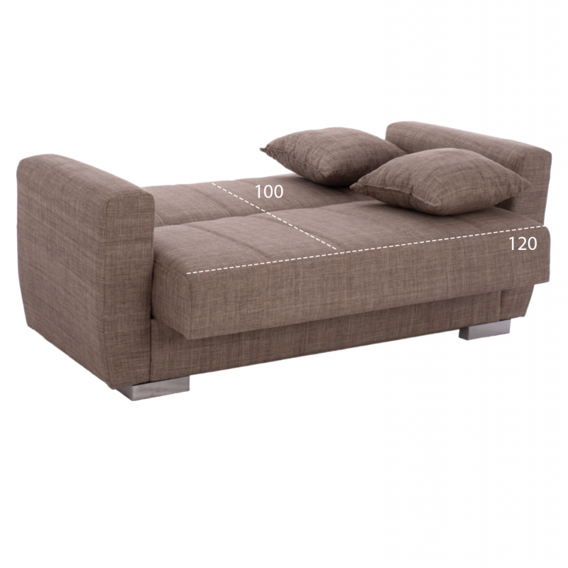 ΚΑΝΑΠΕΣ ΚΡΕΒΑΤΙ POLYA ΔΙΘΕΣΙΟΣ ΚΑΦΕ HM3241.02 153x87x77 εκ.