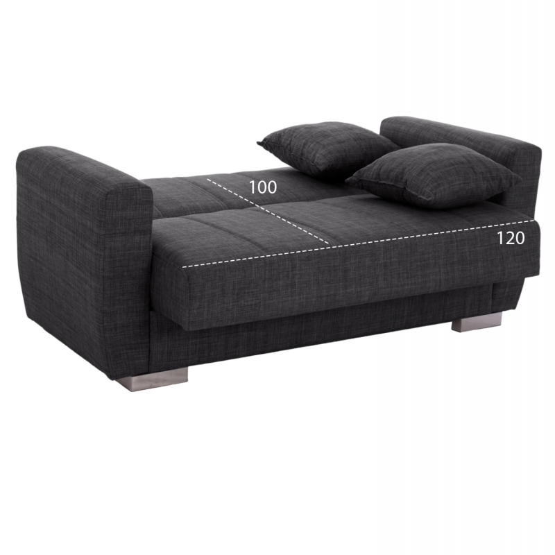 ΚΑΝΑΠΕΣ ΚΡΕΒΑΤΙ POLYA ΔΙΘΕΣΙΟΣ ΓΚΡΙ HM3241.03 153x87x77Υεκ.
